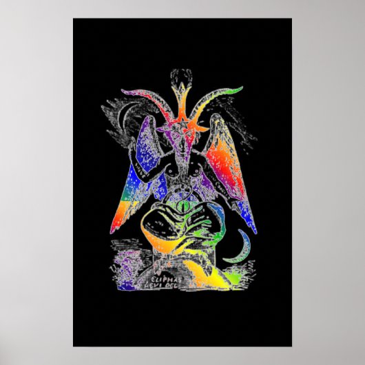 Regenbooggeit (Mendes) Baphomet Poster (Voorkant)