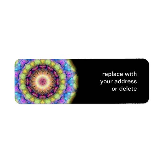 regenbooggekleurd glas etiket (Voorkant)