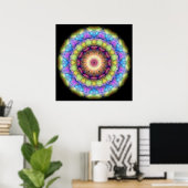 regenbooggekleurd glas poster (Thuiskantoor)