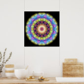 regenbooggekleurd glas poster (Keuken)