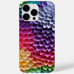 REGENBOOGGEKLEURDE 3-D PAPIEREN LOOK BLOEMBLAADJES Case-Mate iPhone 14 PRO MAX HOESJE
