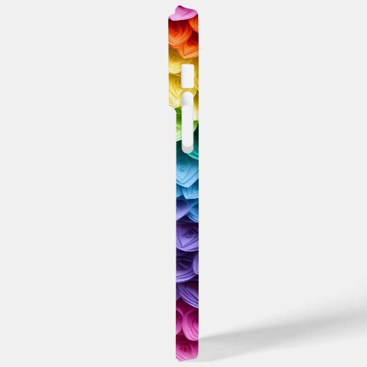 REGENBOOGGEKLEURDE 3-D PAPIEREN LOOK BLOEMBLAADJES Case-Mate iPhone CASE (Achterkant / Links)