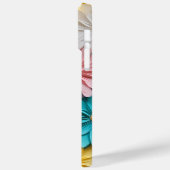 REGENBOOGGEKLEURDE 3-D PAPIEREN LOOK BLOEMBLAADJES Case-Mate iPhone CASE (Achterkant / Links)