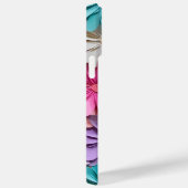 REGENBOOGGEKLEURDE 3-D PAPIEREN LOOK BLOEMBLAADJES Case-Mate iPhone CASE (Achterkant / Rechts)