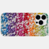 REGENBOOGGEKLEURDE 3-D PAPIEREN LOOK BLOEMBLAADJES Case-Mate iPhone CASE (Achterkant (horizontaal))