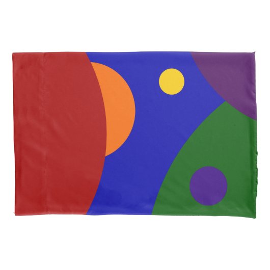 Regenbooggekleurde planeten kussensloop (Voorkant)