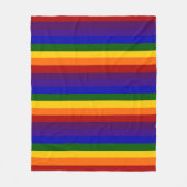 Regenbooggekleurde strepen fleece deken (Voorkant)