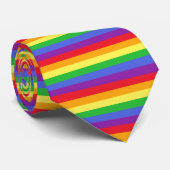 Regenbooggekleurde strepen stropdas (Opgerold)