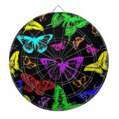 Regenbooggekleurde vlinders vliegen dartbord (Voorkant)