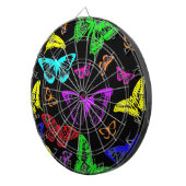 Regenbooggekleurde vlinders vliegen dartbord (Voorkant Rechts)