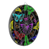 Regenbooggekleurde vlinders vliegen dartbord (Voorkant Links)