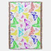 Regenbooggekleurde vlinders vliegen deken (Voorkant Verticaal)