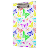 Regenbooggekleurde vlinders vliegen klembord (Links)