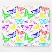 Regenbooggekleurde vlinders vliegen muismat (Voorkant)