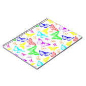 Regenbooggekleurde vlinders vliegen notitieboek (Linkerzijde)