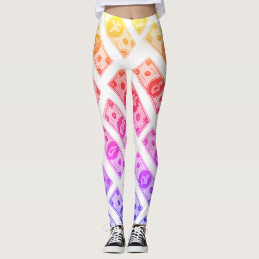 regenbooggeld leggings (Voorkant)