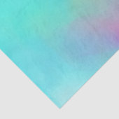 Regenbooggele blauwe roze waterverf achtergrond tissuepapier (Detail)