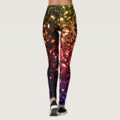 Regenbooggele rode paarse nevel leggings (Achterkant)
