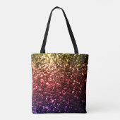 Regenbooggele rode paarse sparren Monogram Tote Bag (Achterkant)