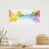 regenbooggeluidsgolven II abstract Poster (Keuken)