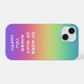 Regenbooggeluk iPhone 15 Case (Achterkant horizontaal)