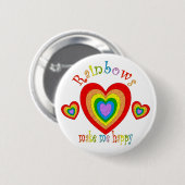 Regenbooggeluk Ronde Button 5,7 Cm (Voorkant /achterkant)