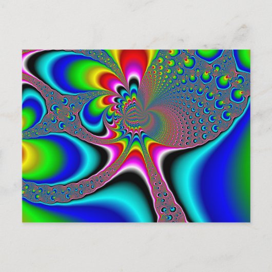 Regenbooggenerator - Fractal Briefkaart (Voorkant)