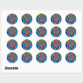 Regenbooggenerator - Fractal Ronde Sticker (Vel)
