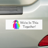 Regenbooggenoom in masker: We zijn in deze Samen Bumpersticker (Op auto)