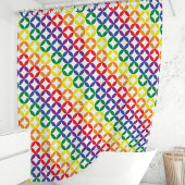 Regenbooggeometrisch patroon douchegordijn