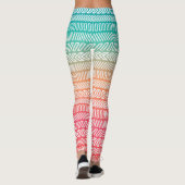 Regenbooggeometrisch patroon leggings (Achterkant)