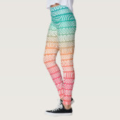 Regenbooggeometrisch patroon leggings (Links)