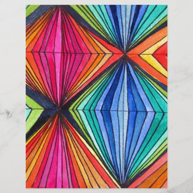 Regenbooggeometrische optische kunst (Voorkant)
