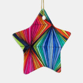 Regenbooggeometrische optische kunst keramisch ornament (Rechts)