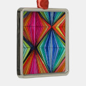 Regenbooggeometrische optische kunst metalen ornament (Rechts)