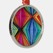 Regenbooggeometrische optische kunst metalen ornament (Rechts)