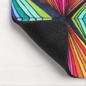 Regenbooggeometrische optische kunst muismat (Hoek)