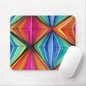 Regenbooggeometrische optische kunst muismat (Met muis)