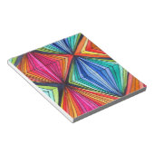 Regenbooggeometrische optische kunst notitieblok (Schuin)