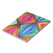Regenbooggeometrische optische kunst notitieblok (Linkerzijde)