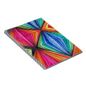 Regenbooggeometrische optische kunst notitieboek (Rechterzijde)