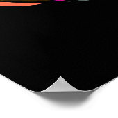 Regenbooggeometrische schedel Poster (Hoek)