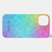  regenbooggepersonaliseerd abstract patroon iPhone hoesje (Achterkant horizontaal)