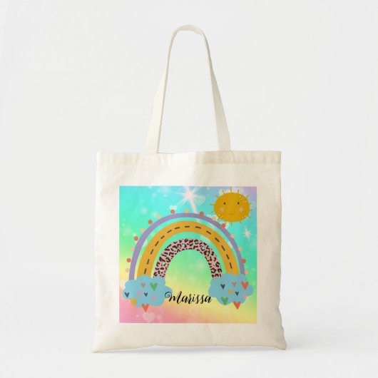 Regenbooggerichte Canvas tas (Voorkant)