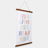 Regenbooggetallen 1-20 Classroom Decor Hangend Wandkleed (Gebogen)