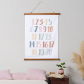 Regenbooggetallen 1-20 Classroom Decor Hangend Wandkleed (Slaapkamer)