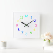 Regenbooggetallen wandklok (Huis)