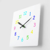 Regenbooggetallen wandklok (Hoek)