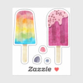 Regenbooggevroren regenboogvruchtensap sticker (Vel)