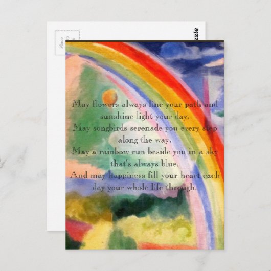 Regenbooggewas Briefkaart (Voorkant / Achterkant)
